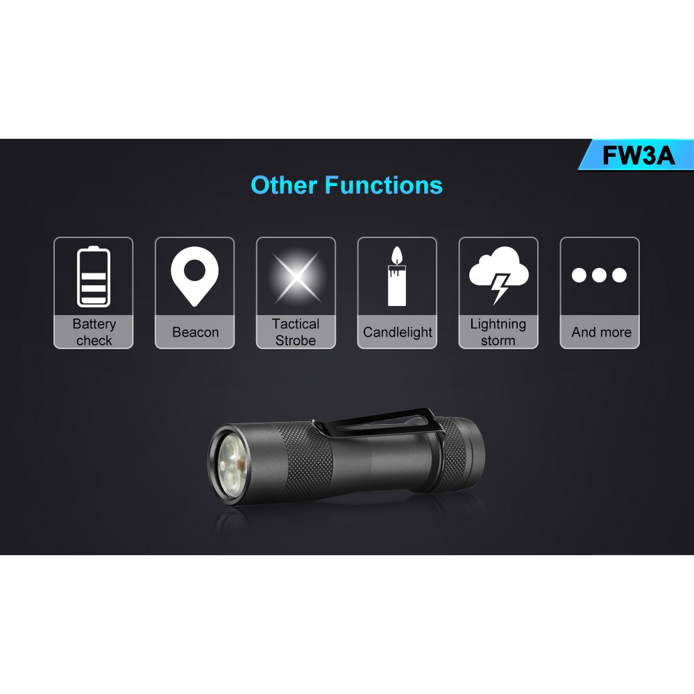 Lumintop - Đèn pin FW3A  chiếu sáng 2800 Lumens (Cool white - Ánh sáng trắng)