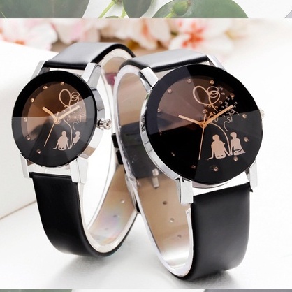 Đồng hồ cặp đôi, đồng hồ nam nữ Quarzt - 8132