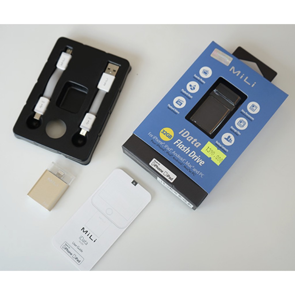 [THANH LÝ] Ổ cứng mở rộng MiLi iData Pro 32/64/128GB cho Điện Thoại - Máy Tính Bảng - HÀNG CHÍNH HÃNG | BigBuy360 - bigbuy360.vn