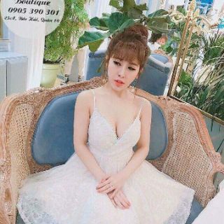 Đầm xòe  2 dây đáng yêu