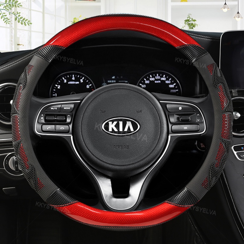 Bao Da Bọc Vô Lăng Xe Hơi Kia Ceed Sportage Picanto Cerato Seltos Soul Rio 3 4 5 38CM