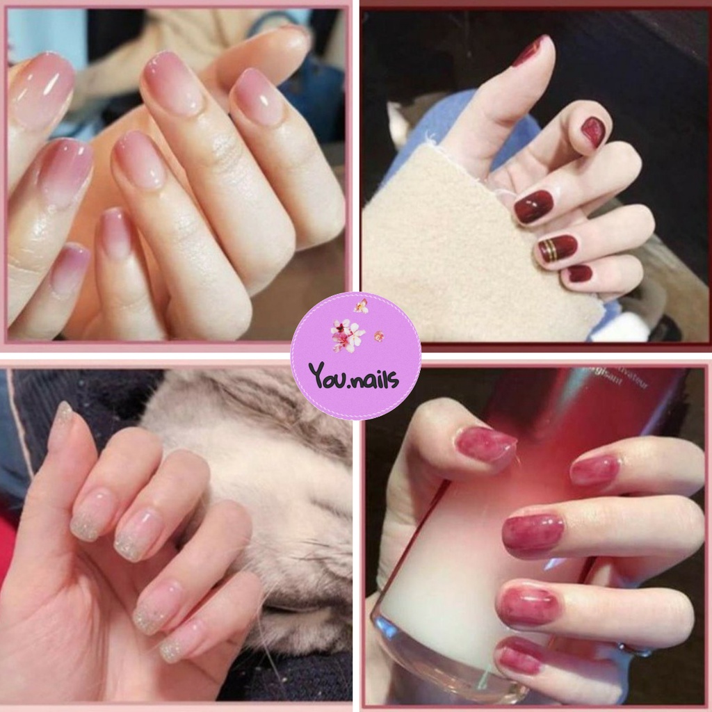 Móng tay giả kèm keo dài nhọn ngắn YOU NAILS (Mã Yn01-Yn10)
