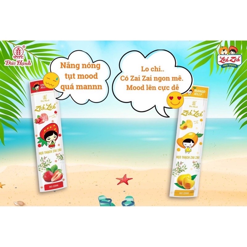 Kẹo Thạch Zai Zai Đức Hạnh gói 320g, Kẹo Thạch Caramen, Trà Sữa Trân Châu