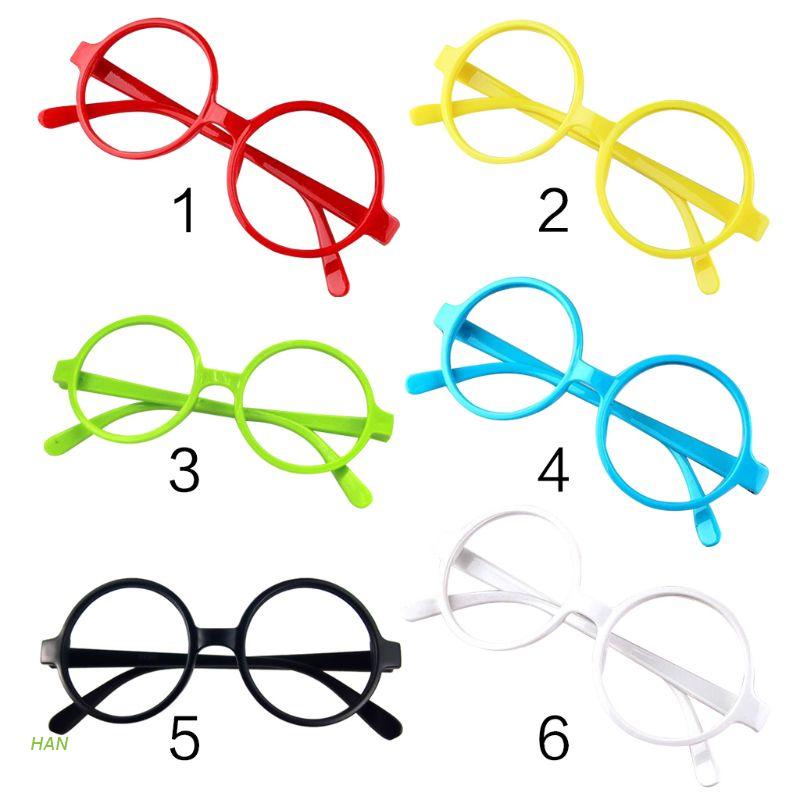 Mắt Kính Nhựa Gọng Tròn Màu Kẹo Dễ Thương Phong Cách Retro Hóa Trang Cho Mẹ Và Bé