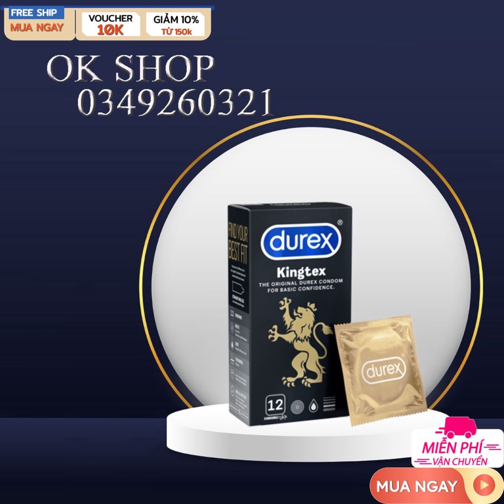 Bao cao su Durex Kingtex 12 bao / Hộp