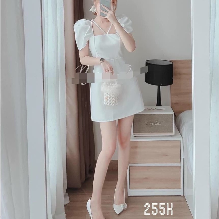 Đầm tiểu thư tay phồng phong cách cá tính sexy cho các nàng ( kèm hình thật )