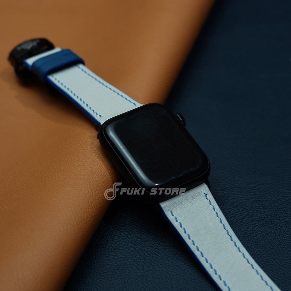 [DÂY DA THẬT] DÂY DA BÊ SWIFT MAY TAY THỦ CÔNG CHO APPLE WATCH SERIES 1=&gt;6 (BẢO HÀNH 1 NĂM)