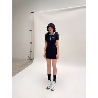 Đầm ôm body polo MONÁ - MIX ĐEN