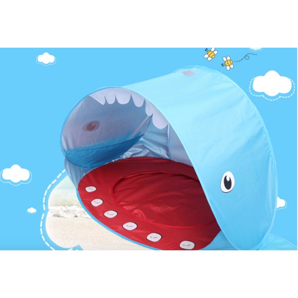 Lều Trên Cát Cho Bé VUi Chơi chống bỏng da Beach Shark  (Blue)