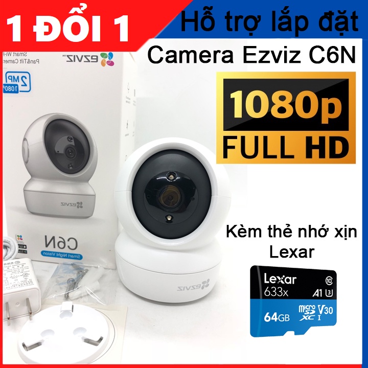 [NHÀ PHÂN PHỐI] Camera Wifi Ezviz CS-CV246 C6N Full HD 1080P (2MP) - Xoay 360, Loa 2 Chiều