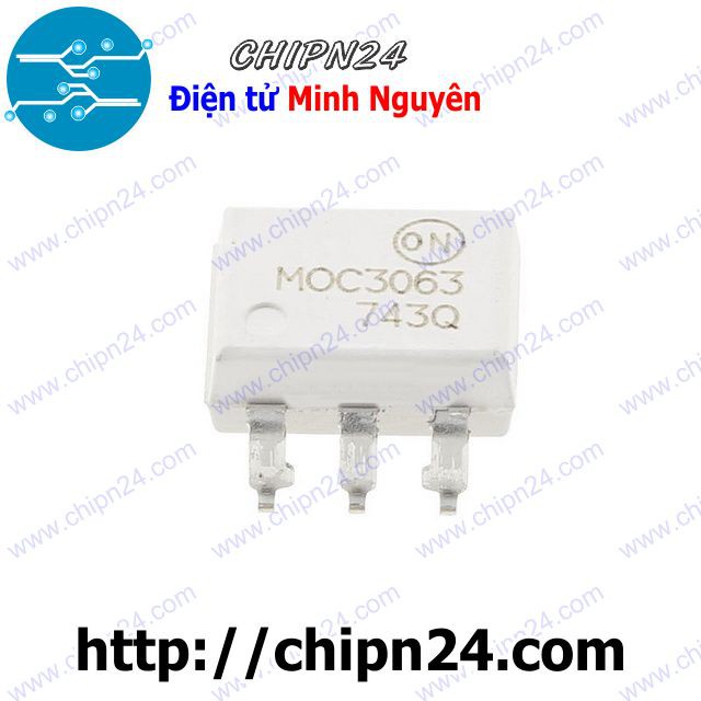 [1 CON] Opto MOC3063 SOP-6 Trắng (SMD Dán)