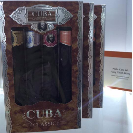 Nước hoa nguyên set 4 chai Cuba classic mỗi chai 35ml như hình