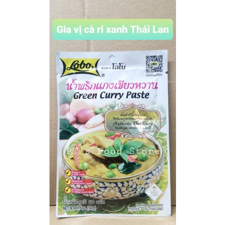 [Lobo Thái] Gia vị cà ri xanh gói 50gr / Green Curry Paste