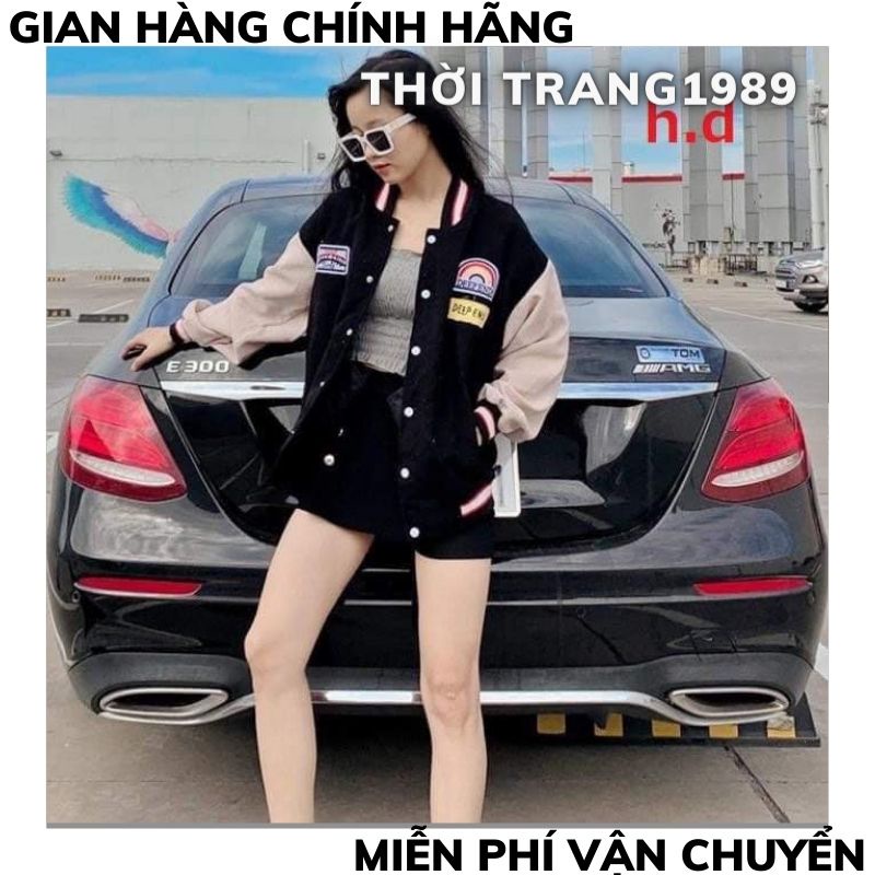Áo Bomber/ Áo khoác nhung tăm Cầu Vồng DeepEnd cúc bấm nam nữ SS thời trang thu đông unisex freesize giá rẻ form thụng