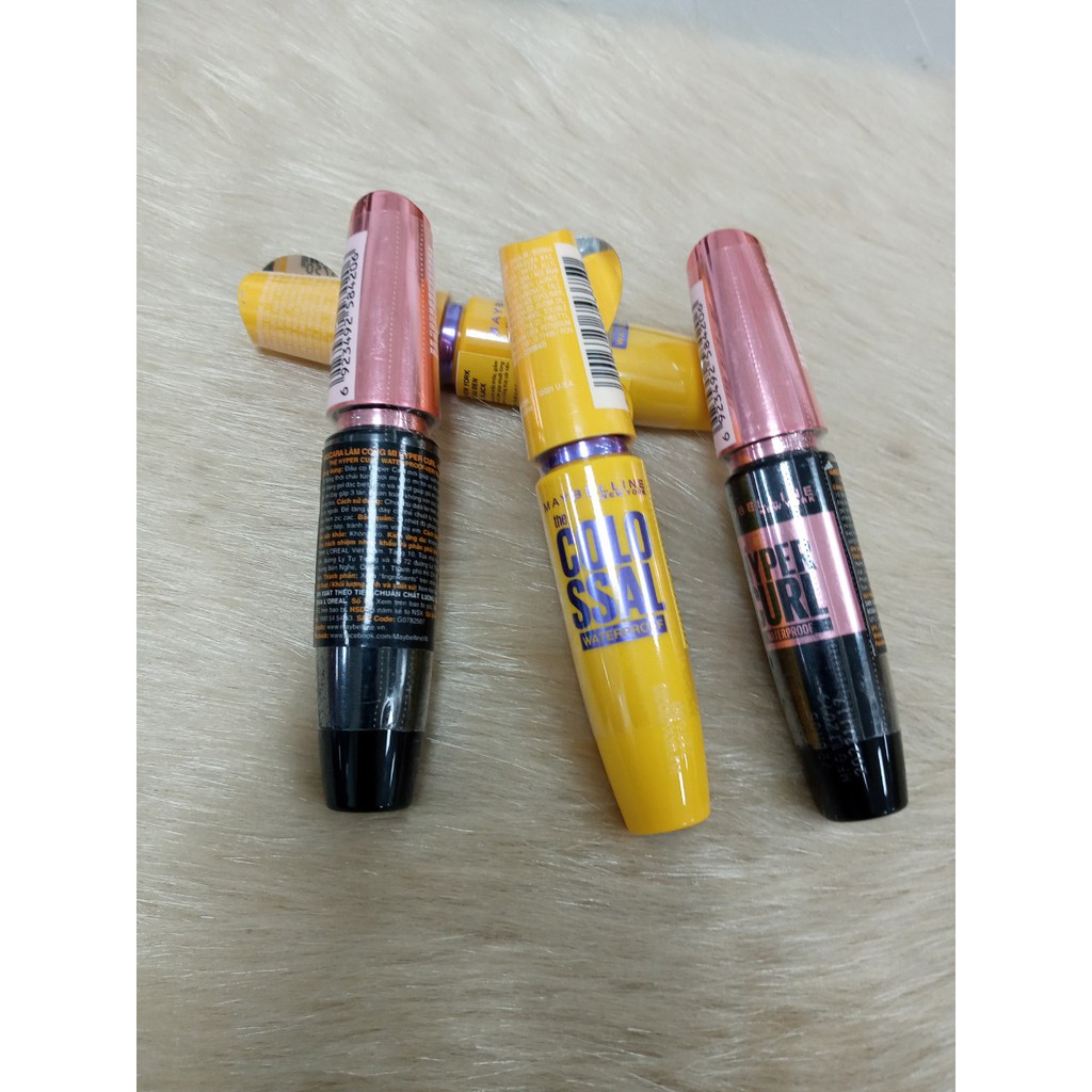MASCARA LÀM DÀY MI &amp; DƯỠNG MI THE COLOSSAL cao cấp đen- vàng  Cung cấp độ ẩm, dưỡng mi dày khỏe, lâu trôi .