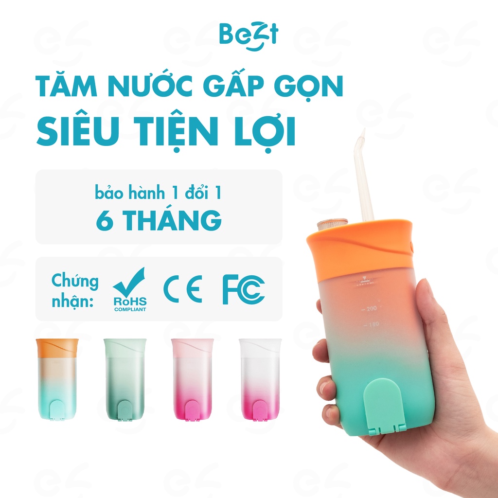 Máy tăm nước cầm tay, tăm nước oral mini vệ sinh răng có thể gấp gọn mẫu mới nhất 2021 tiện lợi an toàn