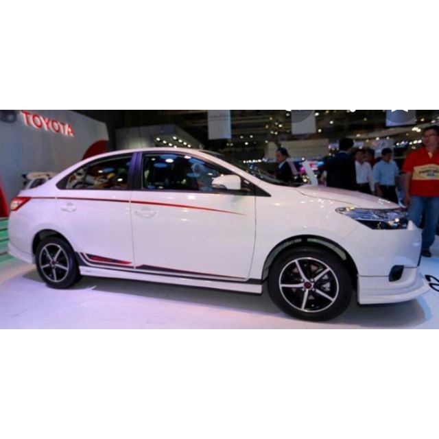 Tem dán sườn xe vios trd theo xe