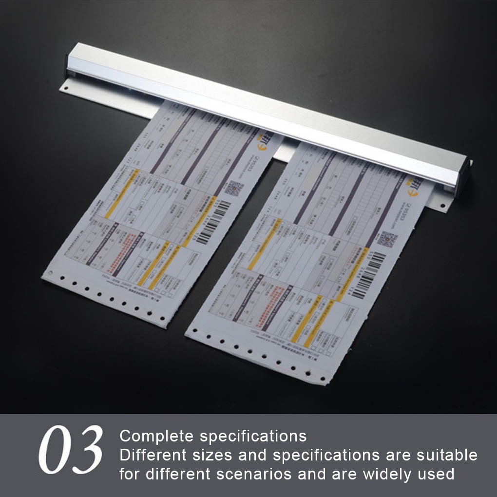 Wall Mounted Slide Check Rack Aluminum Food Bill Ticket Holder Kitchen Restaurant Order Tab Grabber