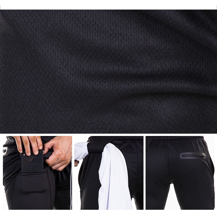 『GYMen』 Quần short thể thao nam  thoải mái  chạy bộ   tập thể dục  quần bóng rổ  rộng rãi  cỡ lớn  ngoài trời   huấn luyện  hút mồ hôi  quần 2 lớp