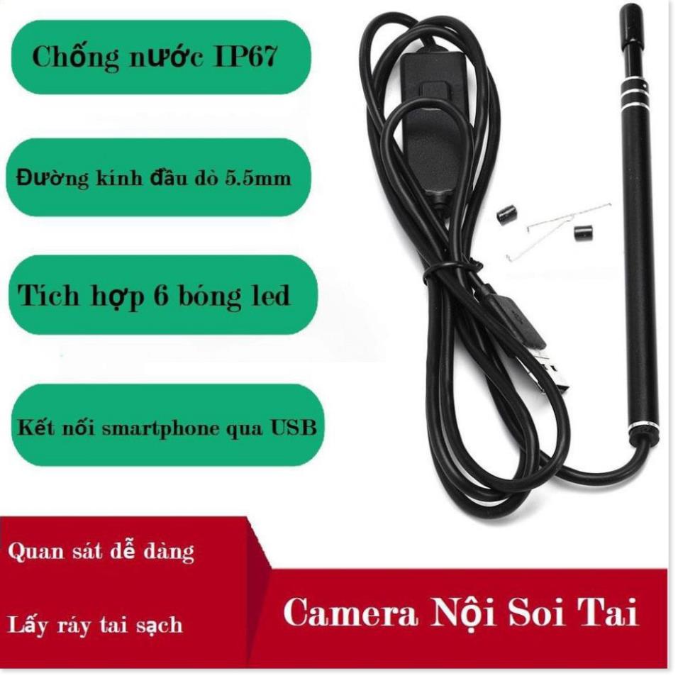 (GIÁ SỐC) Hút Ráy Tai camera 3 trong 1,Nội Soi Tai Mũi Họng, Có Kết Nối Với Điện Thoại, Máy Tính