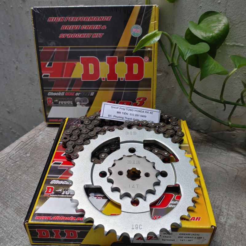 Nhông xích DID 9 li Made In Thailand chính hãng nhập khẩu