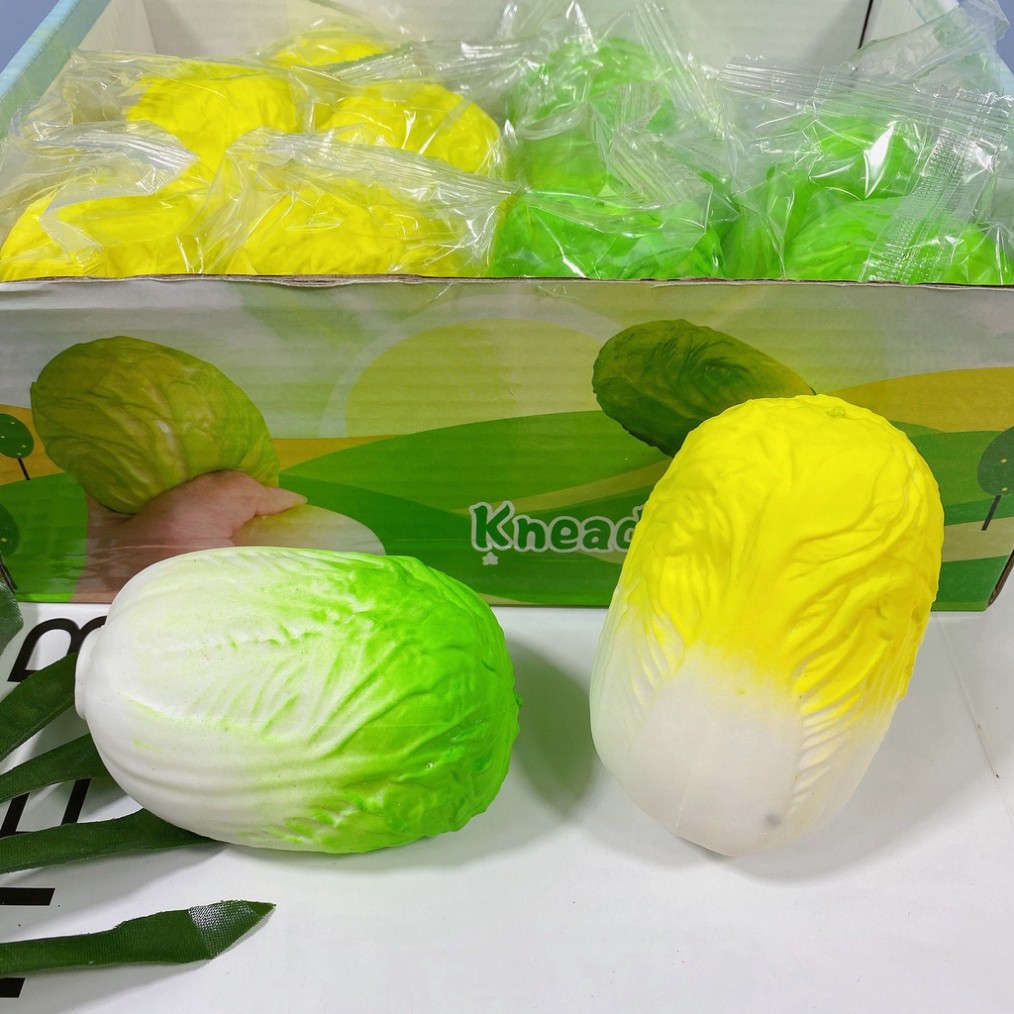 Squishy Hình Cây Cải Thảo Cái Bắp Cải Chín Vàng Xanh Mềm Mịn Đàn Hồi Chậm Tăng cực đáng yêu có hương thơm