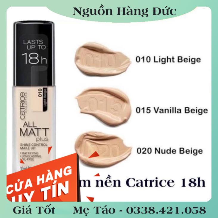 [auth] Kem Nền Kiềm Dầu Catrice All Matt Plus 18h Mỏng Mịn -Nội địa Đức Đủ Bill [Hot]