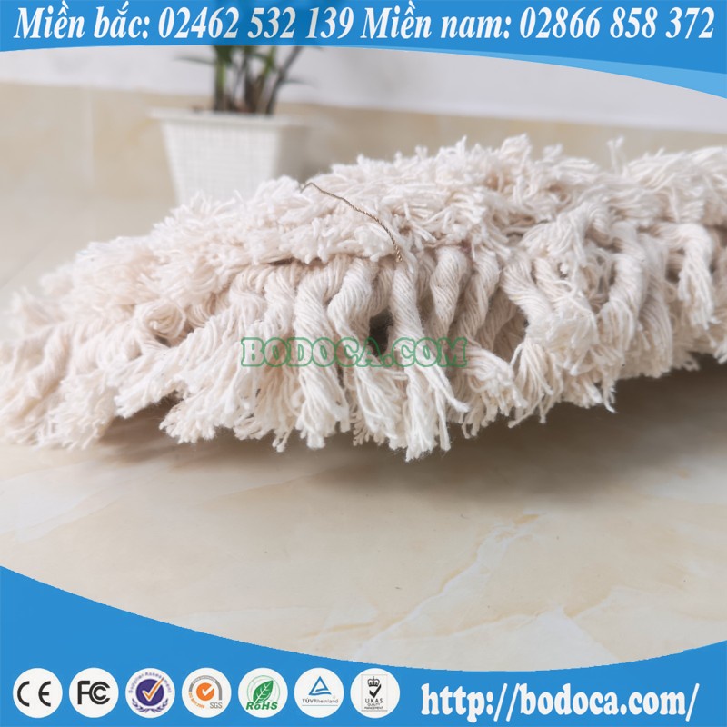 Cây lau nhà 90cm cotton trắng siêu sạch