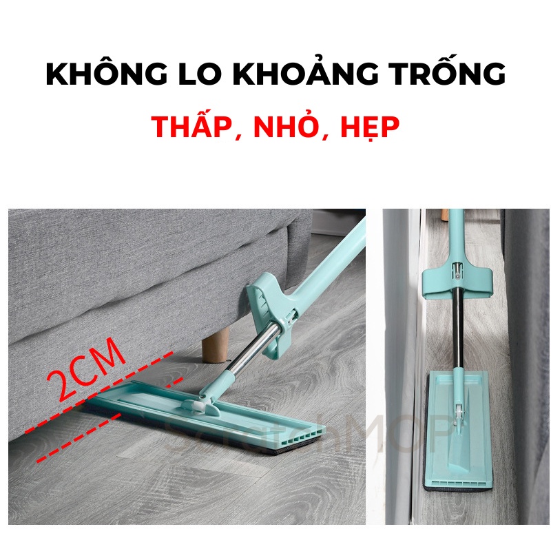 Cây Lau Nhà Tự Vắt Thông Minh 2 In 1 Spin Mop Chổi Lau Nhà Tự Vắt Cao Cấp Tặng Kèm 2 Bông Lau