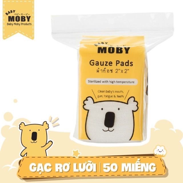 [RẺ VÔ ĐỊCH] [CHÍNH HÃNG] GẠC RƠ LƯỠI MOBY ❤️ GÓI 50 MIẾNG ❤️ AN TOÀN CHO BÉ