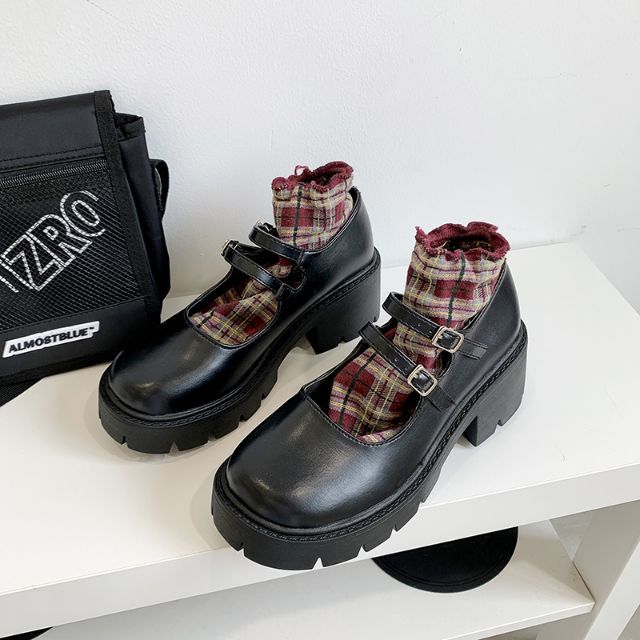 (SẴN 1 SỐ SIZE) Giày Búp bê Ulzzang Nữ Đế độn 6 phân 2 Quai ngang CỰC XINH! | BigBuy360 - bigbuy360.vn