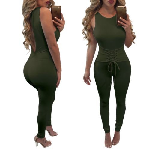 NFW♥Women's  Lace-up Clubwear Playsuit Bodysuit Party Jumpsuit & Romper Bandage Long Trousers | BigBuy360 - bigbuy360.vn