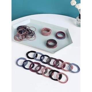 Sét 100 Dây Chun Buộc Tóc Mix Màu Túi Zip