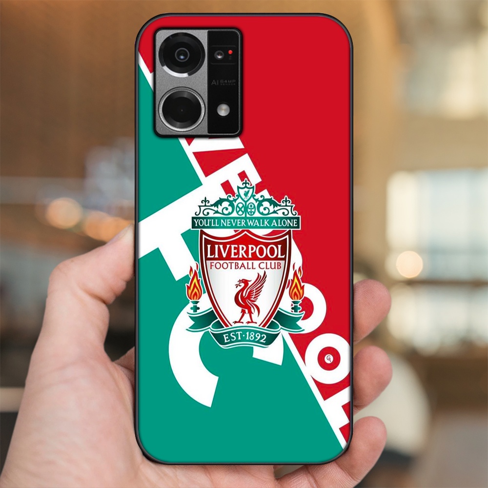 Ốp lưng Oppo Reno 7 4G viền đen in hình Liverpool FC