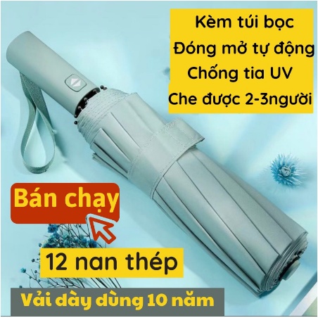 Dù Gấp Gọn Ô Che Mưa 12 Nan Chống Thấm Nước Cao Cấp Moda.H