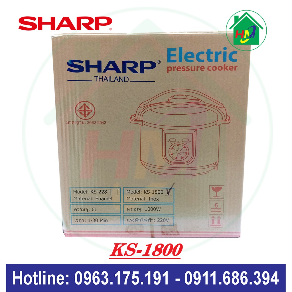 Nồi Áp Suất Đa Năng 6L Sharp KS-1800