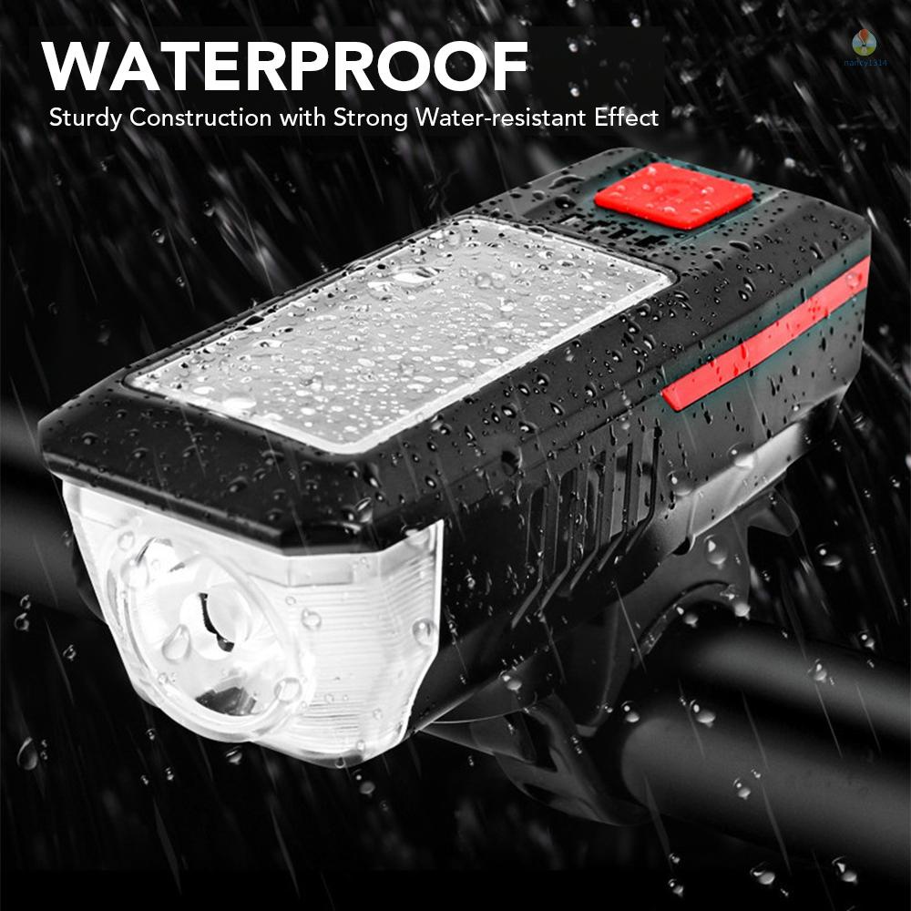 Đèn Pin Năng Lượng Mặt Trời / Sạc USB 3 Chế Độ Sáng Chống Thấm Nước Dành Cho Xe Đạp