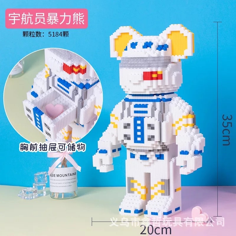 Bộ Đồ Chơi Lắp Ráp Mô Hình Gấu Bear brick Mô Hình Cỡ Lớn 36 cm