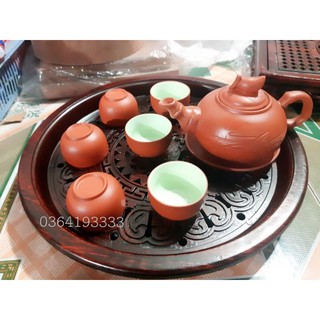Khay trà nhựa giả gỗ sang trọng, nhìn mắt thường không phân biệt được là nhựa