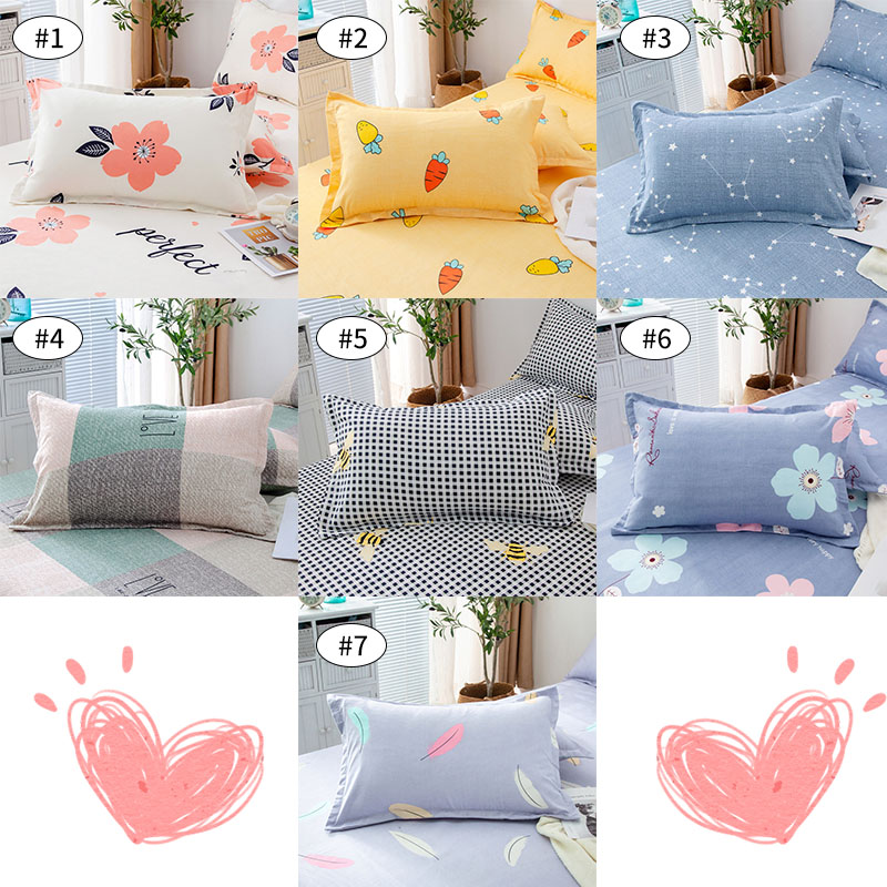 48*78cm Cartoon Rectangle Pillow Case Super-soft Pillow Cover Home Bedding Pillowcase