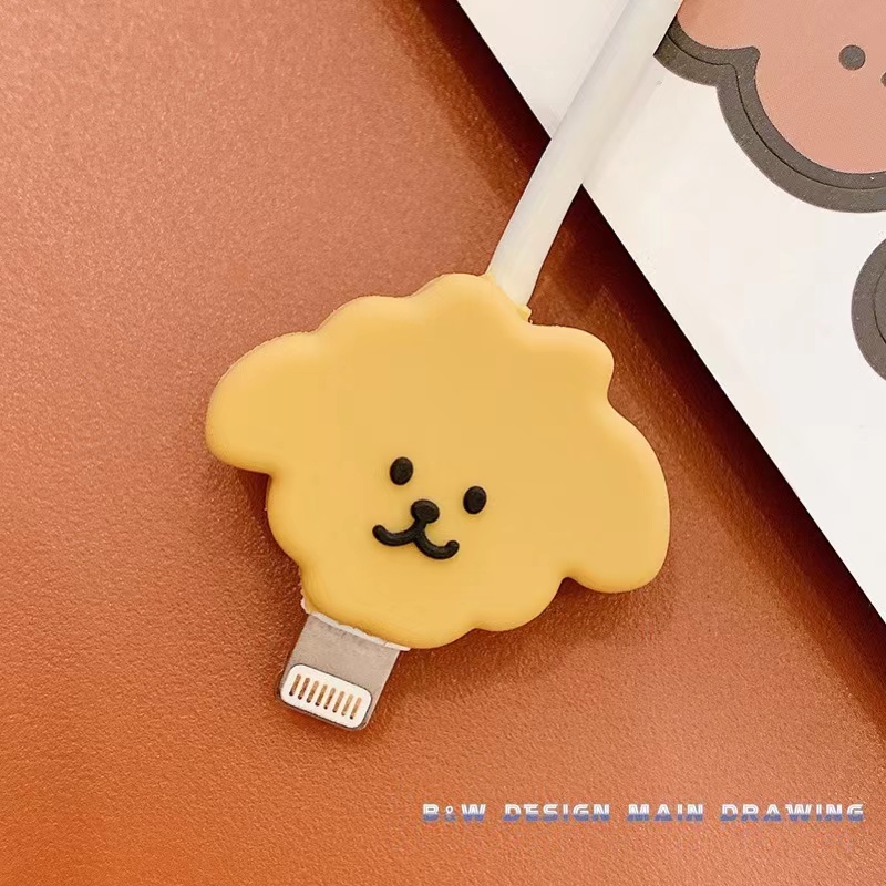 Vỏ Bọc Bảo Vệ Dây Cáp Sạc USB Thiết Kế Đơn Giản Dễ Thương Tiện Dụng Cho iphone