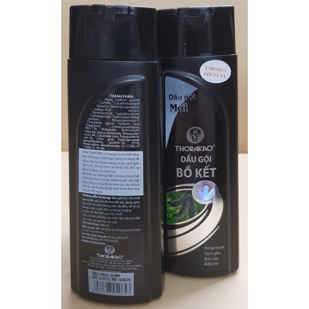 Dầu gội Thorakao Bồ Kết NEW 400ml