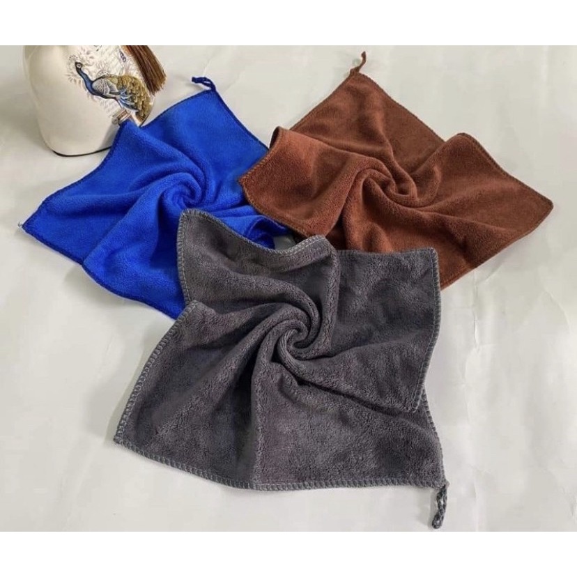Khăn lau bếp , lau ô tô ,lau bàn , khăn nail, kt 30x30cm siêu mềm mịn ,thấm hút tốt không ra bụi vải