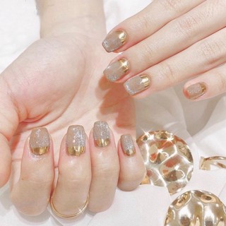 Cọ quạt vẽ móng nail - cọ rắc nhũ trang trí móng chuyên dụng W57