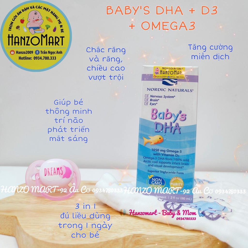 Siro bổ sung DHA , Omega 3 kèm Vitamin D3 của Nordic Naturals cho trẻ 60ml