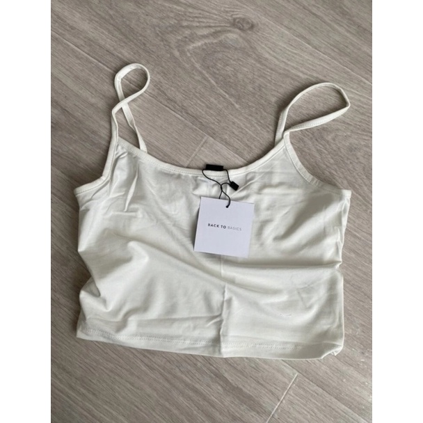 Áo hai dây croptop Shein dáng ôm body chất thun trơn đẹp co giãn