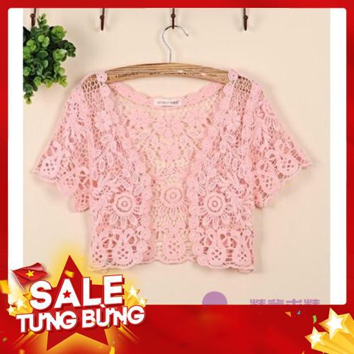 FREESHIP ĐƠN 99K_ Áo khoác lửng ren thời trang nữ tính -Hàng nhập khẩu