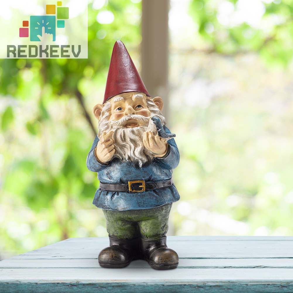 Tượng điêu khắc trang trí sân vườn hình chú lùn đỏ