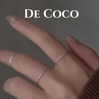 Nhẫn bạc trơn mảnh, nhẫn bạc basic đơn giản, nhiều size decoco.accessories