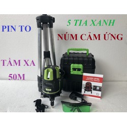 ) MÁY Bắn tia laser PHÍM CẢM ỨNG 5 TIA XANH - 5 TIA XANH